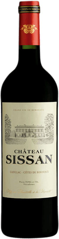 13,95 € Бесплатная доставка | Красное вино Château Sissan A.O.C. Cadillac Aquitania Франция Merlot — Мерло, Cabernet Sauvignon — Каберне Совиньон Бутылка 75 cl