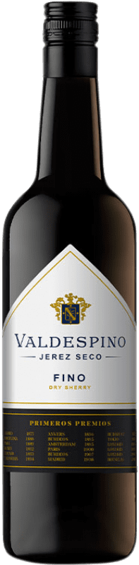 10,95 € Бесплатная доставка | Крепленое вино Valdespino сухой D.O. Jerez-Xérès-Sherry Андалусия Испания Palomino Fino бутылка 75 cl