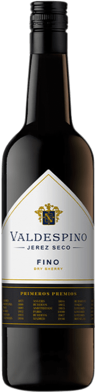 10,95 € 免费送货 | 加强葡萄酒 Valdespino Seco — 干型 D.O. Jerez-Xérès-Sherry 安达卢西亚 西班牙 Palomino Fino 瓶装 75 cl