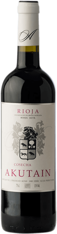 9,95 € Envío gratis | Vino Tinto Akutain Cosecha D.O.Ca. Rioja La Rioja España Tempranillo 75 cl