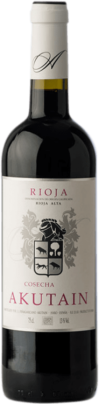 11,95 € Envío gratis | Vino tinto Akutain Cosecha D.O.Ca. Rioja La Rioja España Tempranillo Botella 75 cl