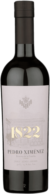 17,95 € Envio grátis | Vinho doce Argüeso 1822 D.O. Jerez-Xérès-Sherry Andaluzia Espanha Pedro Ximénez Garrafa Medium 50 cl