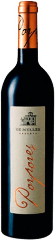 19,95 € 免费送货 | 红酒 De Muller Porpores 预订 D.O. Tarragona 加泰罗尼亚 西班牙 Merlot, Syrah, Cabernet Sauvignon 瓶子 75 cl