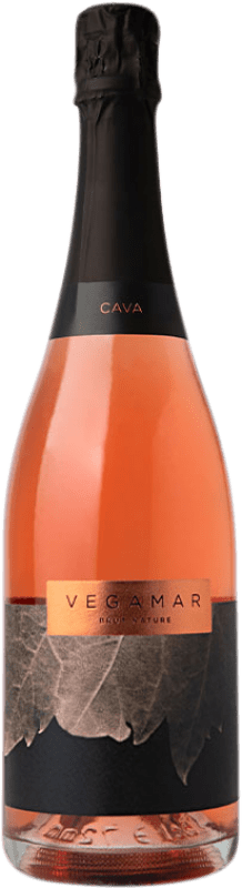 16,95 € 免费送货 | 玫瑰气泡酒 Vegamar Rosado Brut Nature D.O. Cava 加泰罗尼亚 西班牙 Grenache 瓶子 75 cl