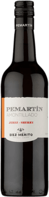 12,95 € Free Shipping | Fortified wine Díez Mérito Pemartín Amontillado D.O. Jerez-Xérès-Sherry Andalusia Spain Palomino Fino Bottle 75 cl
