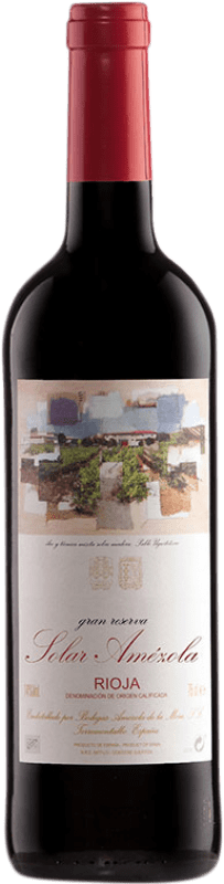34,95 € Бесплатная доставка | Красное вино Amézola de la Mora Solar Гранд Резерв D.O.Ca. Rioja Ла-Риоха Испания Tempranillo, Graciano, Mazuelo бутылка 75 cl