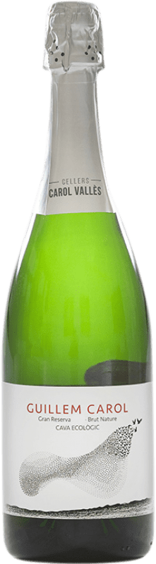 13,95 € Kostenloser Versand | Weißer Sekt Carol Vallès Guillem Brut Natur Große Reserve D.O. Cava Katalonien Spanien Spätburgunder, Macabeo, Xarel·lo, Chardonnay Flasche 75 cl