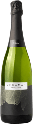 16,95 € Spedizione Gratuita | Spumante bianco Vegamar Brut Nature D.O. Cava Catalogna Spagna Macabeo, Chardonnay Bottiglia 75 cl