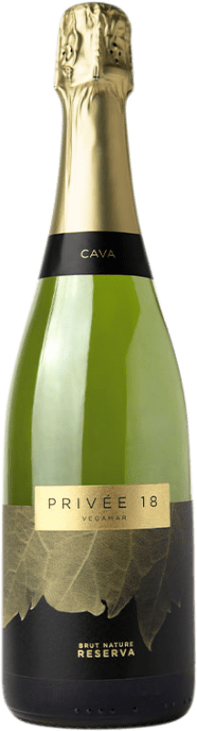 16,95 € 免费送货 | 白起泡酒 Vegamar Privée 18 Brut Nature 预订 D.O. Cava 加泰罗尼亚 西班牙 Macabeo, Chardonnay 瓶子 75 cl