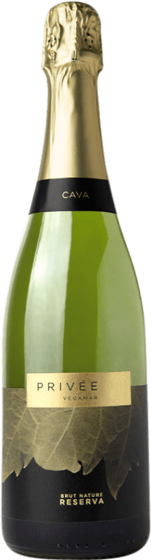 18,95 € 免费送货 | 白起泡酒 Vegamar Privée 18 Brut Nature 预订 D.O. Cava 加泰罗尼亚 西班牙 Macabeo, Chardonnay 瓶子 75 cl