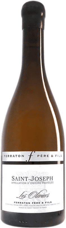 66,95 € 免费送货 | 白酒 Ferraton Père Les Oliviers Blanc 岁 A.O.C. Saint-Joseph 法国 Roussanne, Marsanne 瓶子 75 cl
