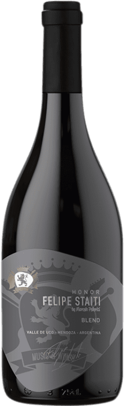 81,95 € Free Shipping | Red wine Felipe Staiti Honor Blend I.G. Valle de Uco Uco Valley Argentina Cabernet Franc, Malbec Bottle 75 cl