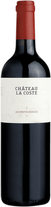31,95 € Envío gratis | Vino tinto Château La Coste Les Pentes Douces Rouge A.O.C. Côtes de Provence Provence Francia Syrah, Cabernet Sauvignon Botella 75 cl
