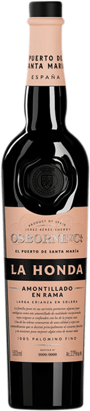 62,95 € Free Shipping | Fortified wine Osborne La Honda Amontillado en Rama D.O. Jerez-Xérès-Sherry Andalusia Spain Palomino Fino Medium Bottle 50 cl