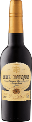 59,95 € Бесплатная доставка | Креплёное вино González Byass Del Duque Amontillado — Амонтиладо VORS Very Old Rare Sherry — Очень старый и редкий D.O. Jerez-Xérès-Sherry Андалусия Испания Palomino Fino Полубутылка 37 cl
