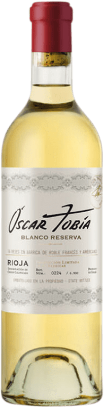 29,95 € Envoi gratuit | Vin blanc Tobía Oscar Tobia Blanco Réserve D.O.Ca. Rioja La Rioja Espagne Viura, Malvasía, Tempranillo Blanc, Maturana Blanc Bouteille 75 cl