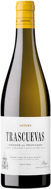 29,95 € Envío gratis | Vino blanco Artuke Trascuevas D.O.Ca. Rioja País Vasco España Viura, Malvasía, Palomino Fino Botella 75 cl