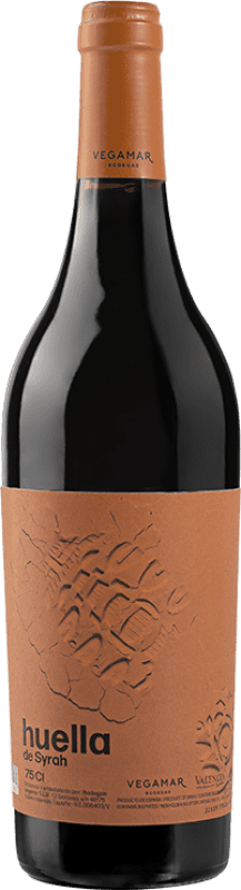 9,95 € Free Shipping | Red wine Vegamar Huella D.O. Valencia Valencian Community Spain Syrah Bottle 75 cl