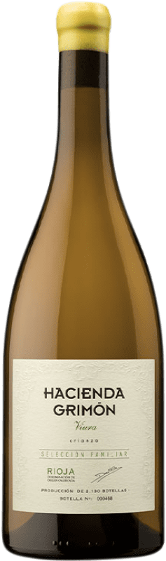 29,95 € Envío gratis | Vino blanco Hacienda Grimón Blanco Crianza D.O.Ca. Rioja La Rioja España Viura Botella 75 cl