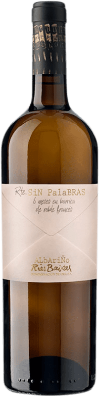 22,95 € Envio grátis | Vinho branco CastroBrey Sin Palabras 6 Meses de Barrica D.O. Rías Baixas Galiza Espanha Albariño Garrafa 75 cl