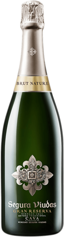19,95 € 免费送货 | 白起泡酒 Segura Viudas Brut Nature 大储备 D.O. Cava 加泰罗尼亚 西班牙 Macabeo, Chardonnay 瓶子 75 cl