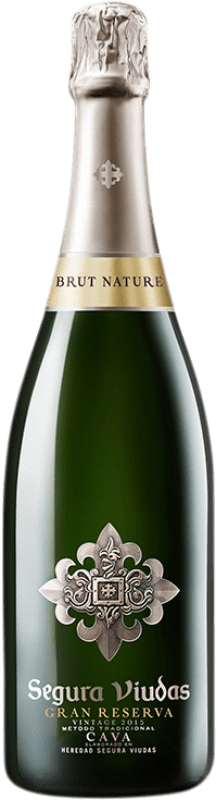 17,95 € Free Shipping | White Sparkling Wine Segura Viudas Brut Nature Grand Reserve — Long Barrel-Aged D.O. Cava Catalonia Spain Macabeo, Chardonnay Bottle 75 cl