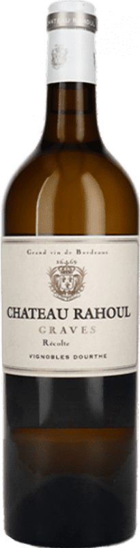 24,95 € Envío gratis | Vino blanco Château Rahoul Blanc A.O.C. Graves Burdeos Francia Sauvignon Blanca, Sémillon Botella 75 cl