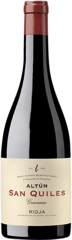 52,95 € Kostenloser Versand | Rotwein Altún San Quiles D.O.Ca. Rioja Baskenland Spanien Graciano Flasche 75 cl