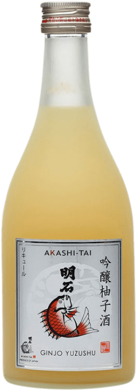 32,95 € Free Shipping | Sake Akashi-Tai Ginjo Yuzushu Japan Medium Bottle 50 cl
