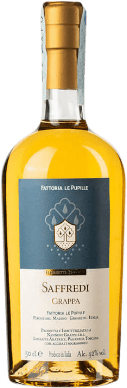 48,95 € Envio grátis | Aguardente Grappa Le Pupille Saffredi Itália Garrafa Medium 50 cl