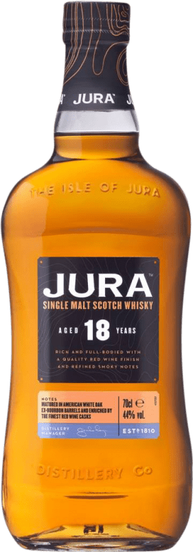 102,95 € Free Shipping | Whisky Single Malt Isle of Jura Scotland United Kingdom 18 Years Bottle 70 cl