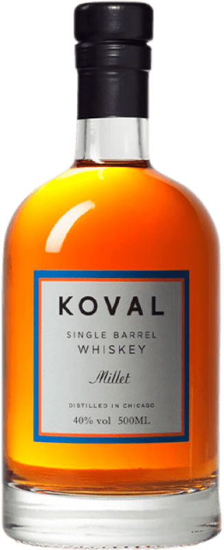 47,95 € Envio grátis | Whisky Blended Koval Millet Single Barrel Estados Unidos Garrafa Medium 50 cl