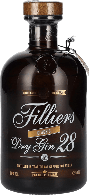 54,95 € 免费送货 | 金酒 Gin Filliers 28 经典 比利时 中瓶装 50 cl