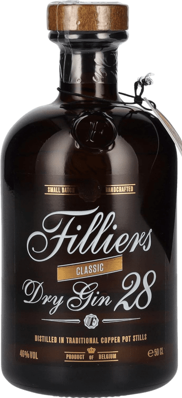 39,95 € 送料無料 | ジン Gin Filliers Classic Dry Gin 28 ベルギー ボトル Medium 50 cl