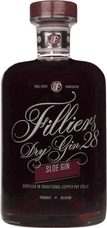 39,95 € Envio grátis | Gin Gin Filliers Sloe Dry Gin 28 Bélgica Garrafa Medium 50 cl