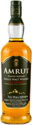 57,95 € Kostenloser Versand | Single Malt Whisky Amrut Indian Cask Strength — Fassstärke, Peated — Getorft, Oak Cask — Eichenfass Indien 70 cl