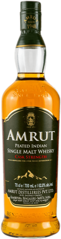 73,95 € Envoi gratuit | Single Malt Whisky Amrut Indian Peated Oak Strength Inde Bouteille 70 cl