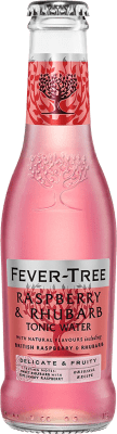 5,95 € Envio grátis | Caixa de 4 unidades Refrescos e Mixers Fever-Tree Raspberry & Rhubarb Tonic Water Garrafa Pequena 20 cl