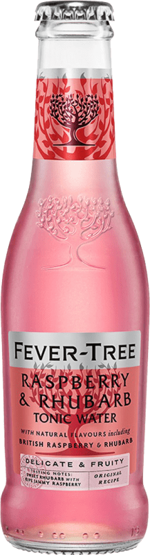 5,95 € 送料無料 | 4個入りボックス 飲み物とミキサー Fever-Tree Raspberry & Rhubarb Tonic Water 小型ボトル 20 cl