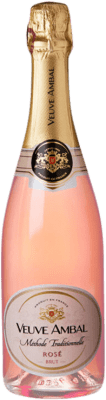 13,95 € 免费送货 | 玫瑰气泡酒 Veuve Ambal Méthode Traditionnelle Crémant Rosé 香槟 A.O.C. Bourgogne 勃艮第 法国 Chardonnay 瓶子 75 cl