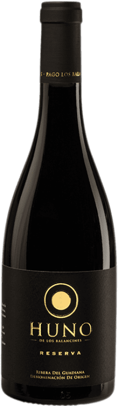 19,95 € Kostenloser Versand | Rotwein Pago Los Balancines Huno Reserve — Gereift D.O. Ribera del Duero Extremadura Spanien Tempranillo, Garnacha — Grenache, Graciano Flasche 75 cl