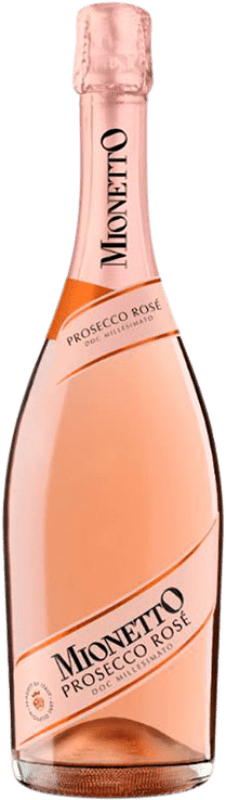 9,95 € Envio grátis | Espumante rosé Mionetto Prestige Rosé Extra Seco D.O.C. Prosecco Itália Pinot Preto, Glera Garrafa 75 cl