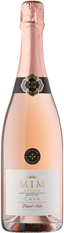 13,95 € Envoi gratuit | Vin Mousseux Blanc El Cep Mim Natura D.O. Cava Catalogne Espagne Pinot Noir Eco Biologique Bouteille 75 cl