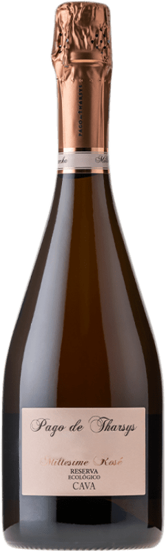 17,95 € Envoi gratuit | Vin Mousseux Rosé Pago de Tharsys Brut Rosé Réserve D.O. Cava Catalogne Espagne Garnacha — Grenache Eco — Biologique Bouteille 75 cl