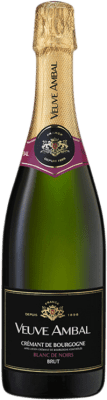 29,95 € Бесплатная доставка | Белое игристое вино Veuve Ambal Blanc de Noirs A.O.C. Crémant de Bourgogne Бургундия Франция Pinot Noir — Пино Нуар, Gamay — Гаме 75 cl