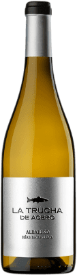 47,95 € Envío gratis | Vino blanco Notas Frutales de Albariño La Trucha de Acero D.O. Rías Baixas Galicia España Albariño Botella 75 cl
