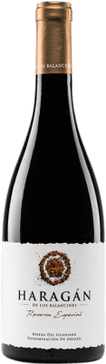 23,95 € Spedizione Gratuita | Vino rosso Pago Los Balancines Haragán Riserva D.O. Ribera del Duero Estremadura Spagna Grenache Tintorera, Tinta Roriz Bottiglia 75 cl