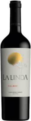 11,95 € 免费送货 | 红酒 Luigi Bosca La Linda I.G. Mendoza 门多萨 阿根廷 Malbec 瓶子 75 cl