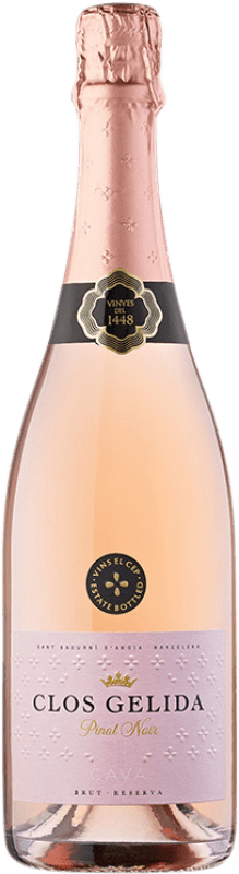 16,95 € Free Shipping | White sparkling El Cep Clos Gelida Brut Reserve D.O. Cava Catalonia Spain Pinot Black Bottle 75 cl