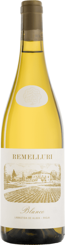 84,95 € Spedizione Gratuita | Vino bianco Ntra. Sra. de Remelluri Crianza D.O.Ca. Rioja La Rioja Spagna Grenache Bianca, Roussanne, Moscato, Viognier, Chardonnay, Sauvignon Bianca, Marsanne Bottiglia 75 cl